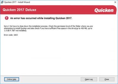 ofx error 400 in quicken for mac 2015